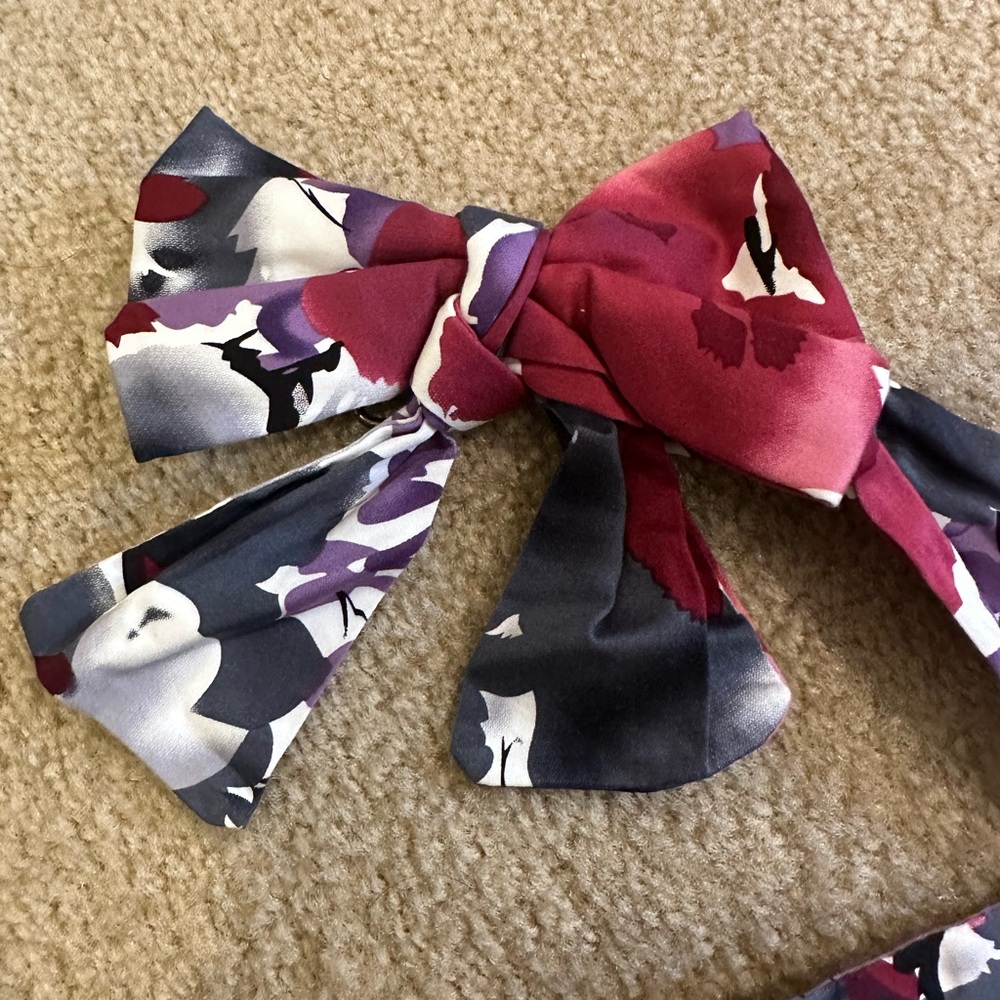 ANTHROPOLOGIE - floral watercolor bow belt
